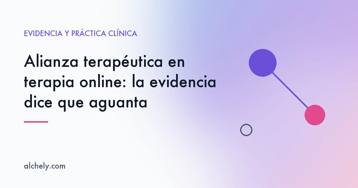 Cover for the article: therapeutic alliance in online therapy