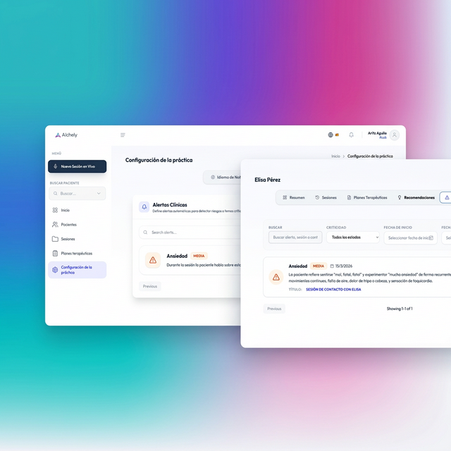 Interfaz de Alertas Terapéuticas de Alchely